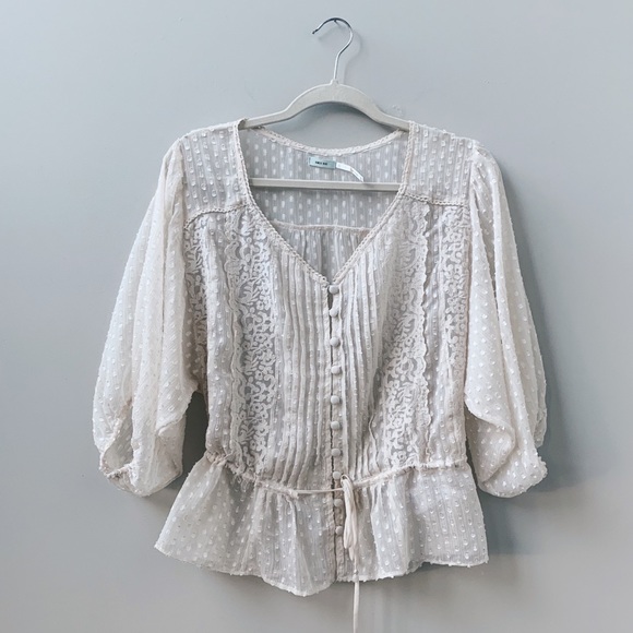 Urban Outfitters Tops - Urban Outfitters Kimchi Blue Lace Boho Peasant Top